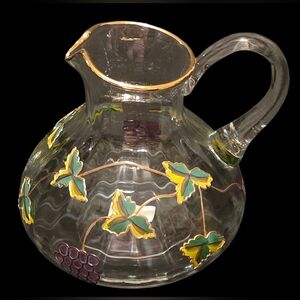 Romanian Crystal Clear Pitcher 8"T